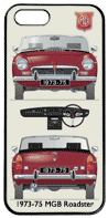 MGB Roadster (Rostyle wheels) 1973-75 Phone Cover Vertical